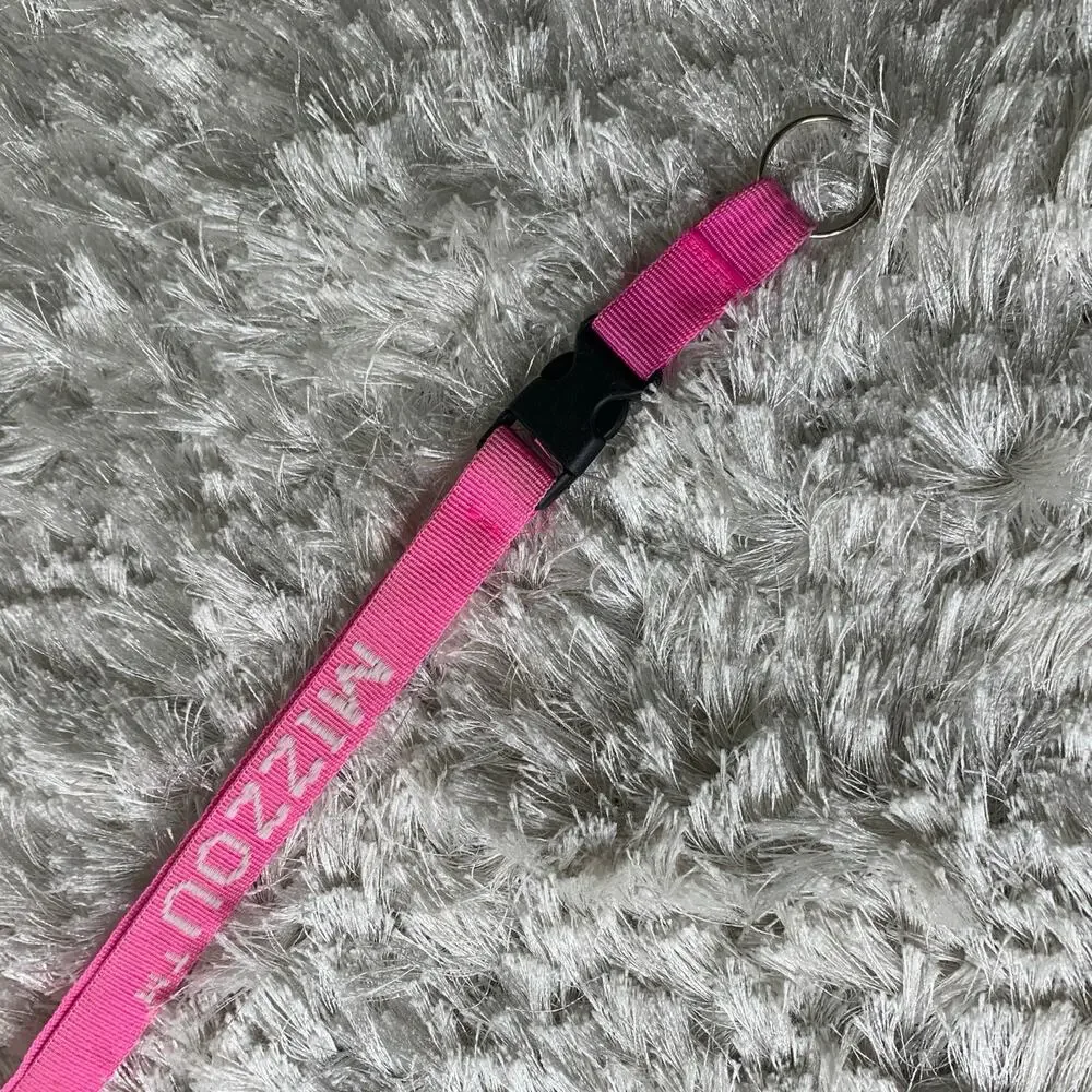 Pink Mizzou Key ID Lanyard
